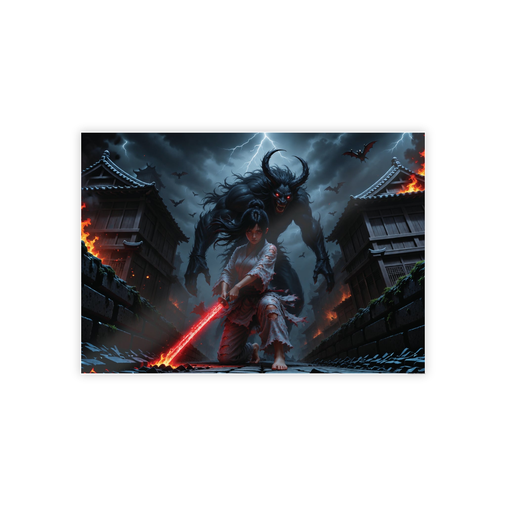 Ketsueki, Akuma no Ken Glossy Fantasy Poster #5 – Premium Dark Fantasy Wall Art