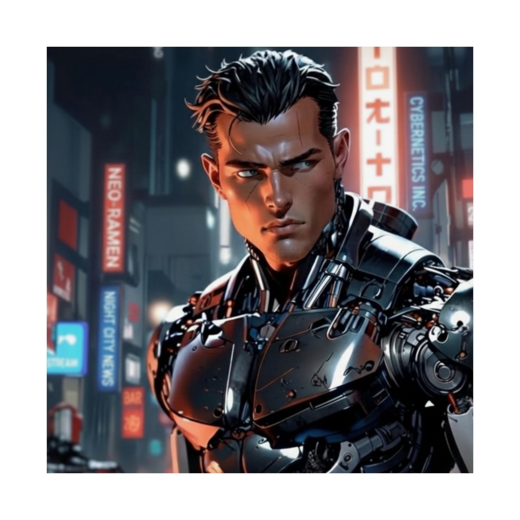 Cyberpunk Cyborg - Matte Poster