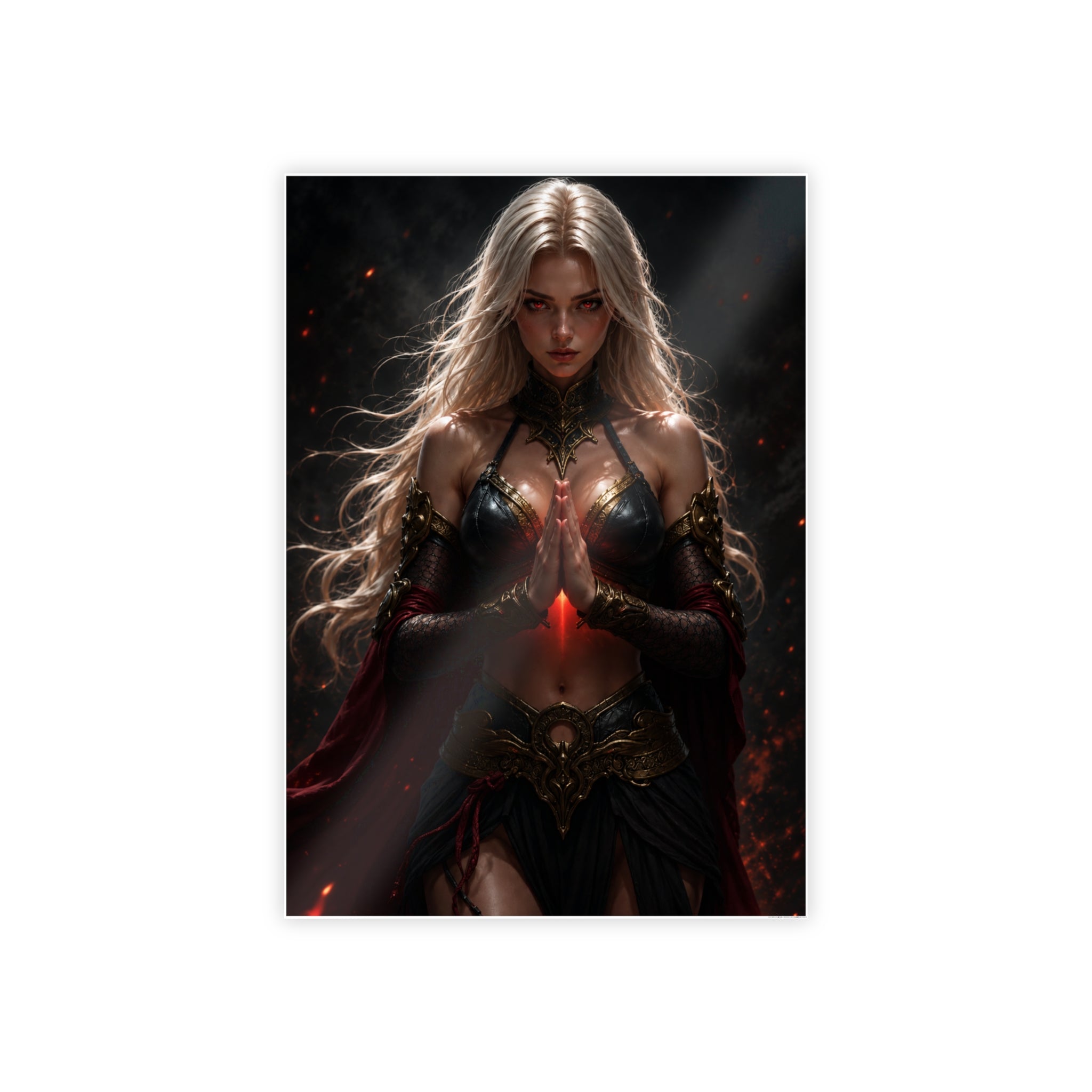 Dark Sorceress Glossy Fantasy Poster #1 – Premium Magical Wall Art