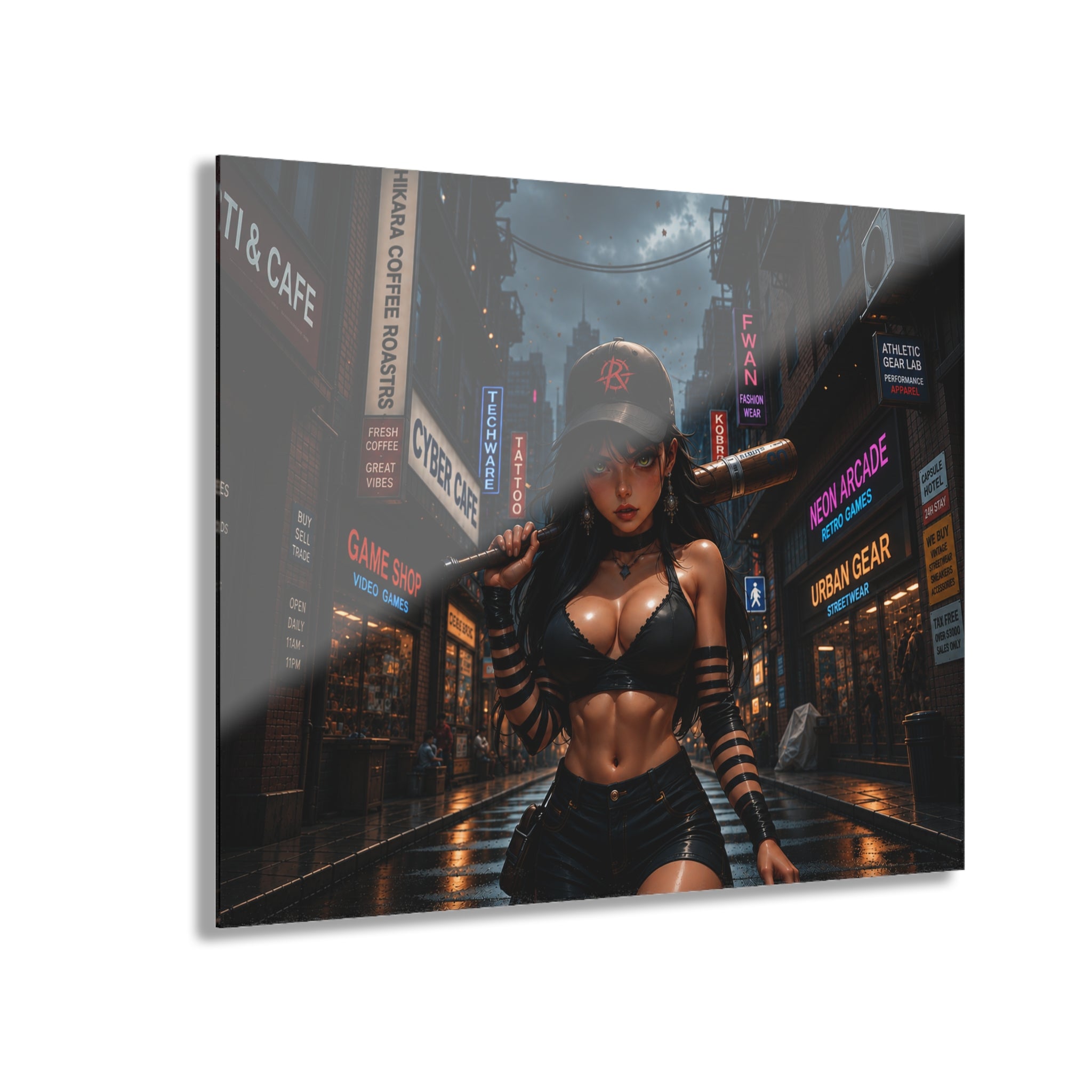 Ruby Maxim Acrylic Print #1 – Premium Cyberpunk Wall Art