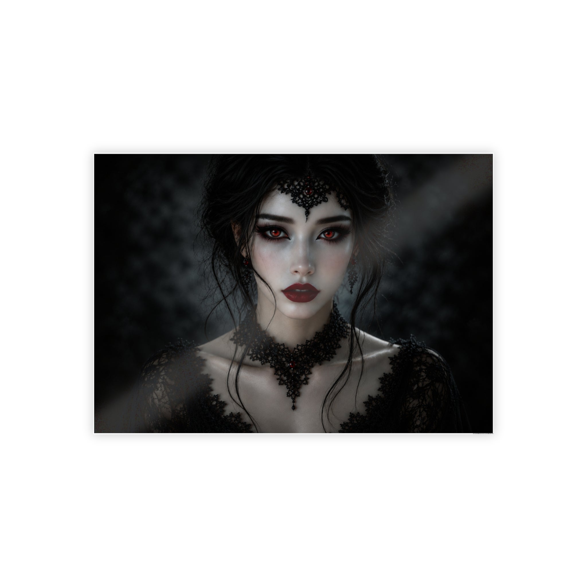 Nocturne Veil Glossy Poster #1 – Premium Gothic Fantasy Wall Art