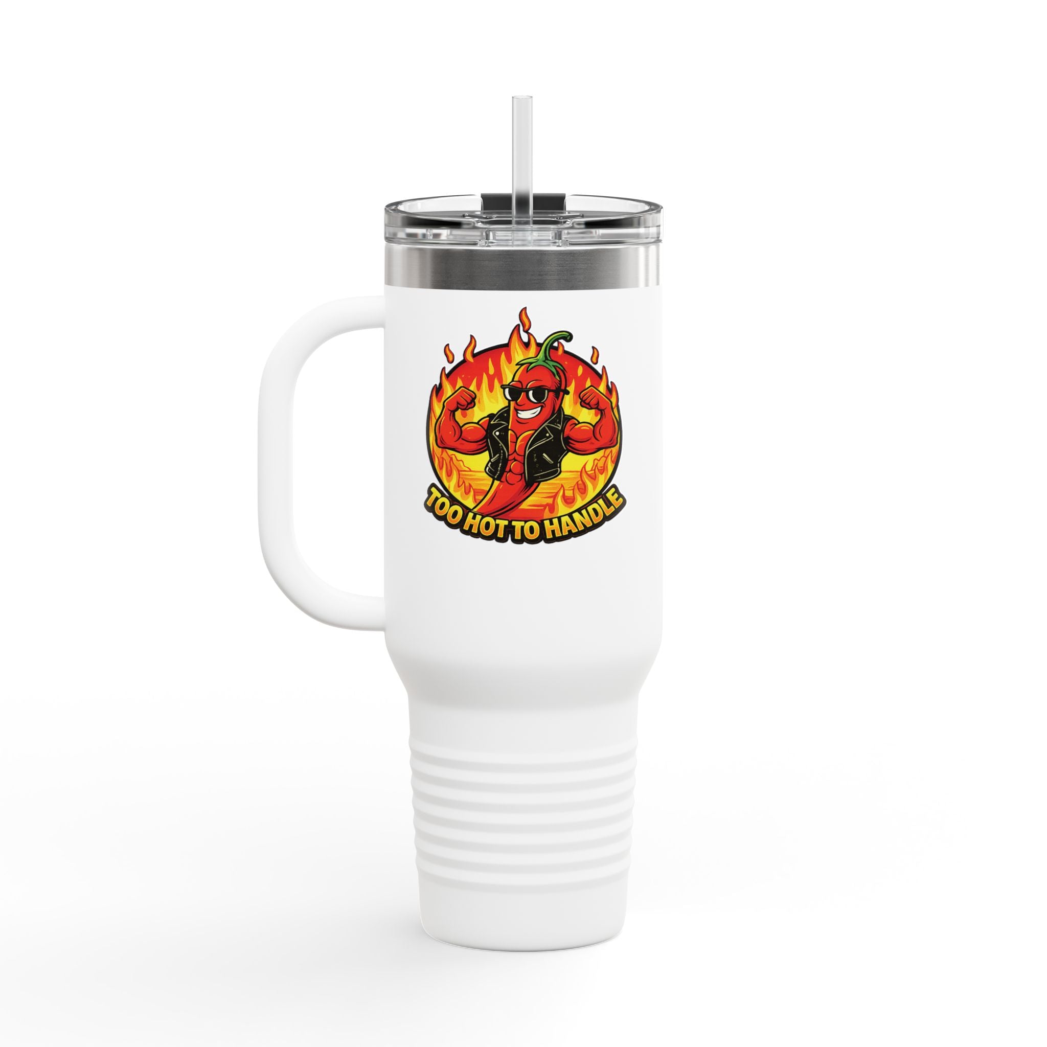 40oz Insulated Travel Mug - "Too Hot To Handle"