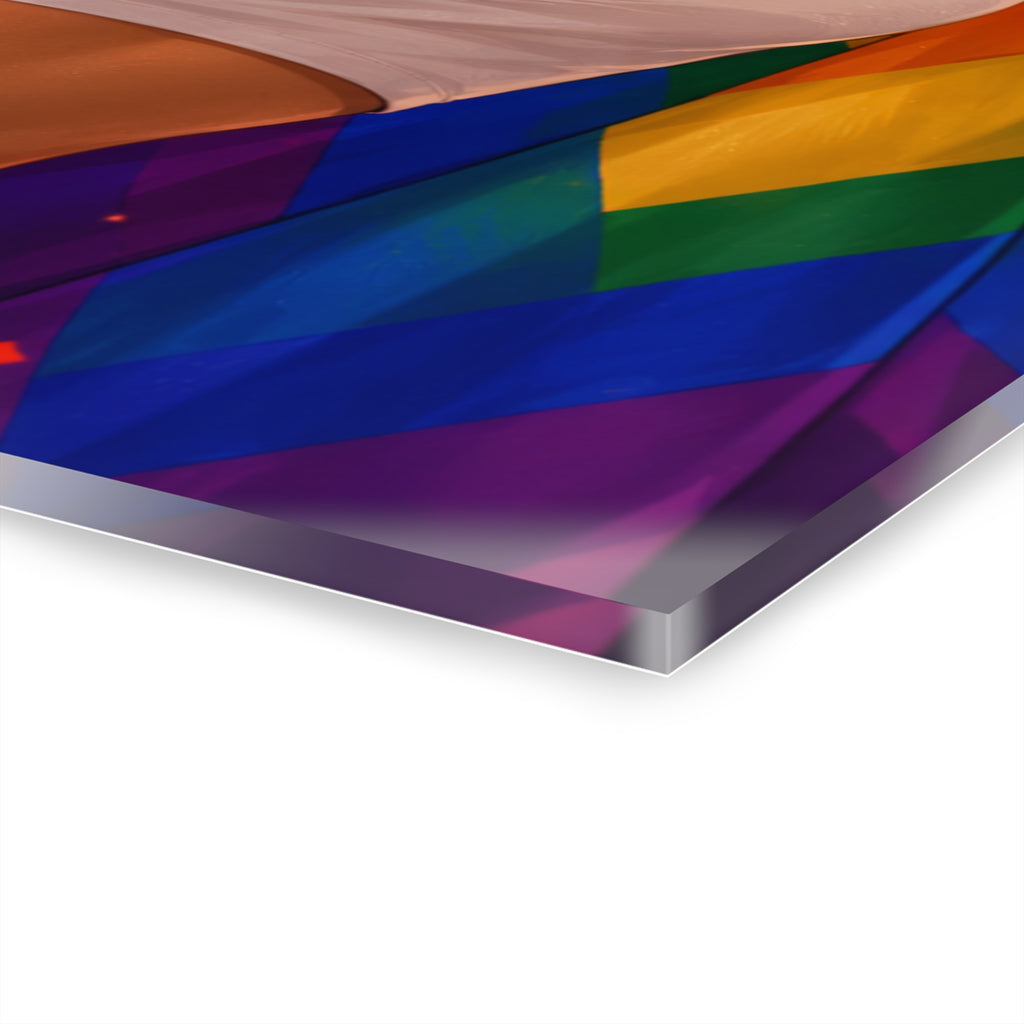 PRIDE Girl Acrylic Print #1 – Vibrant Rainbow Wall Art