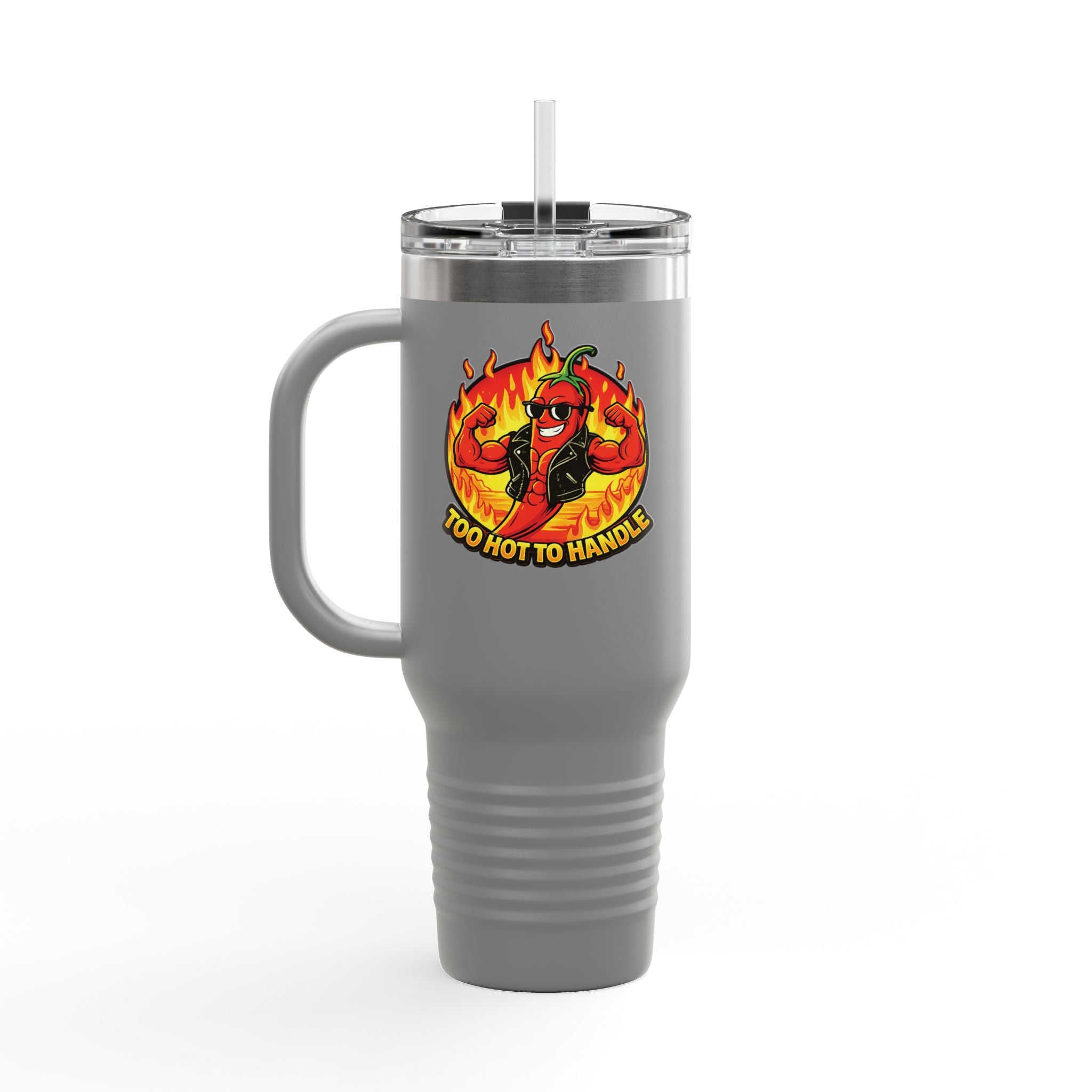 40oz Insulated Travel Mug - "Too Hot To Handle"