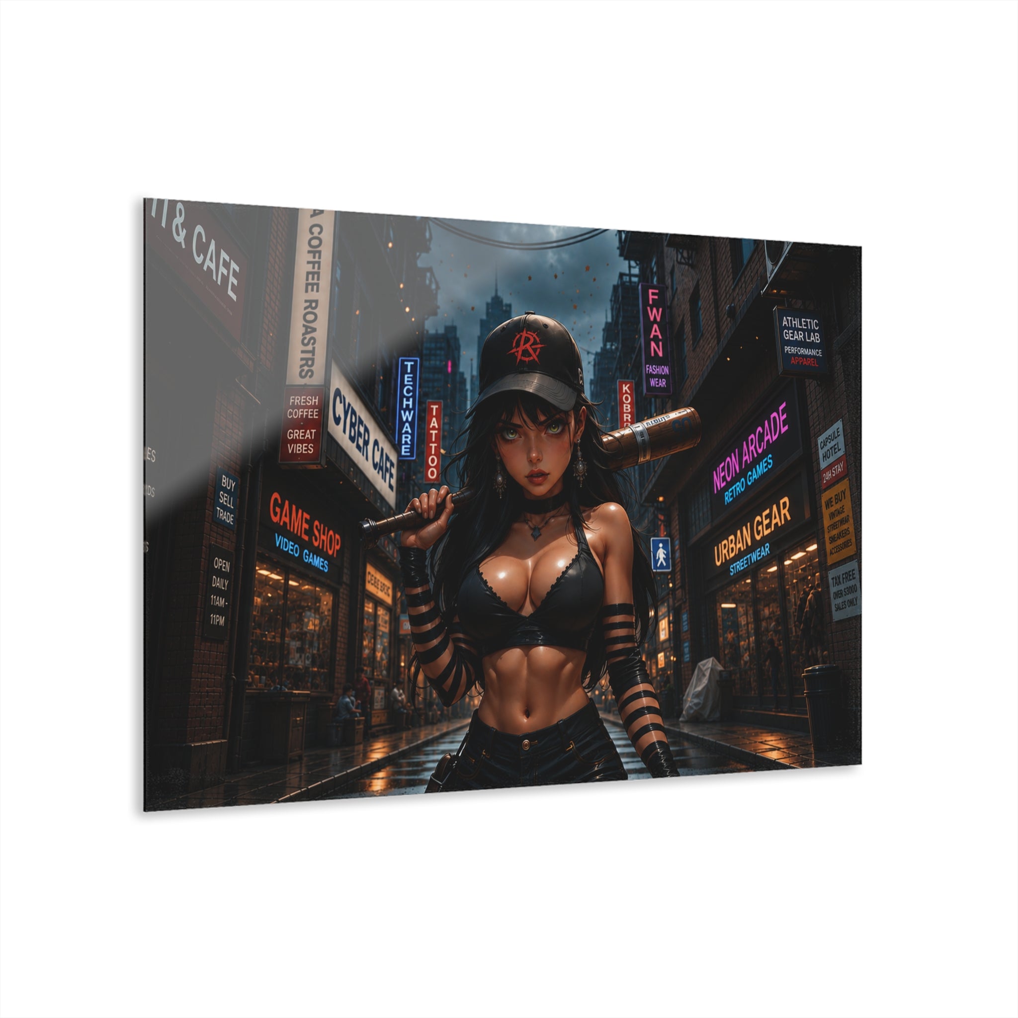 Ruby Maxim Acrylic Print #1 – Premium Cyberpunk Wall Art