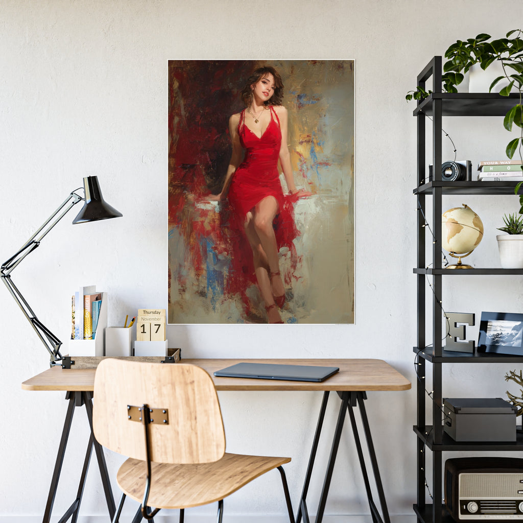 Scarlet Elegance v2 - Glossy Poster