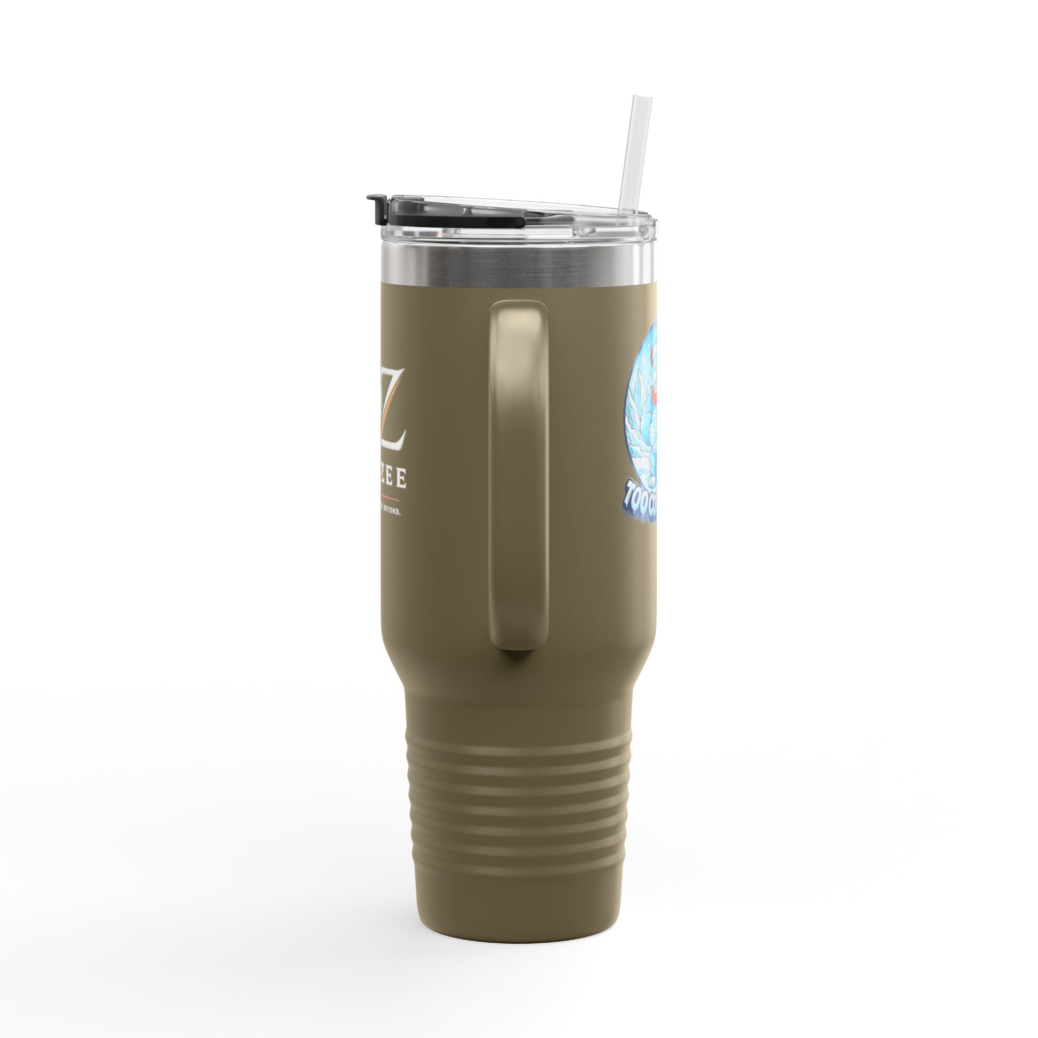 Vaso térmico de viaje de 40 oz - "Demasiado frío para sostener"