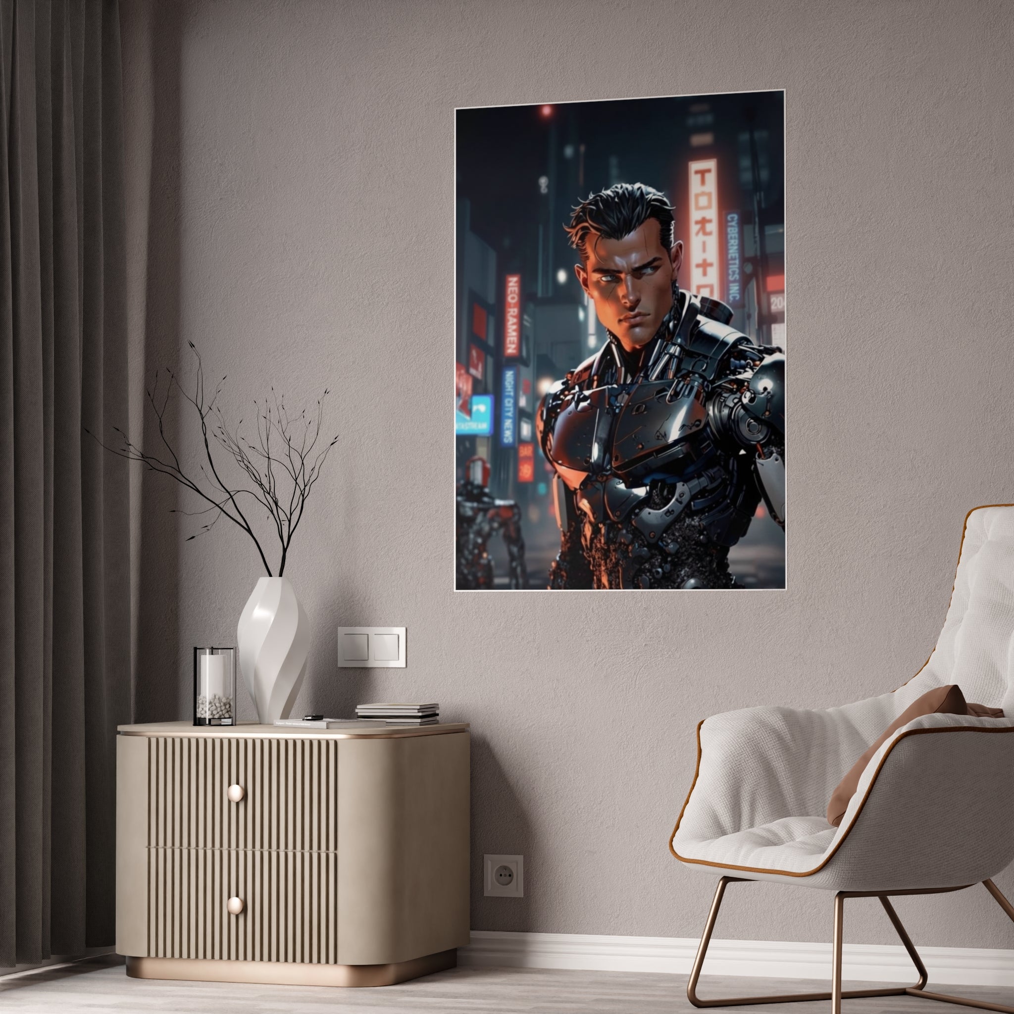 Cyberpunk Cyborg - Glossy Poster