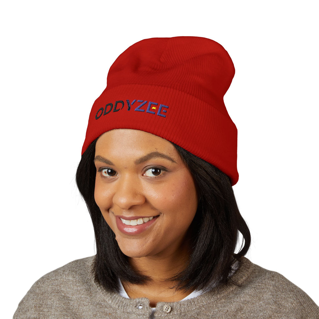 Oddyzee - Embroidered Cuffed Beanie
