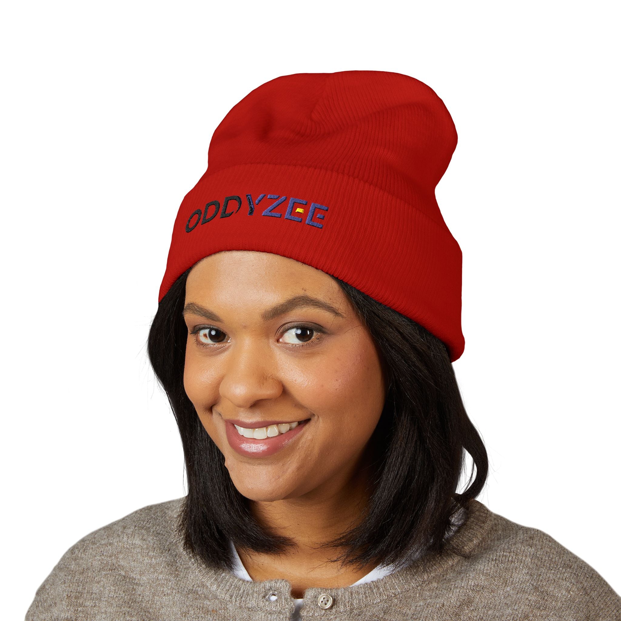 Oddyzee - Embroidered Cuffed Beanie