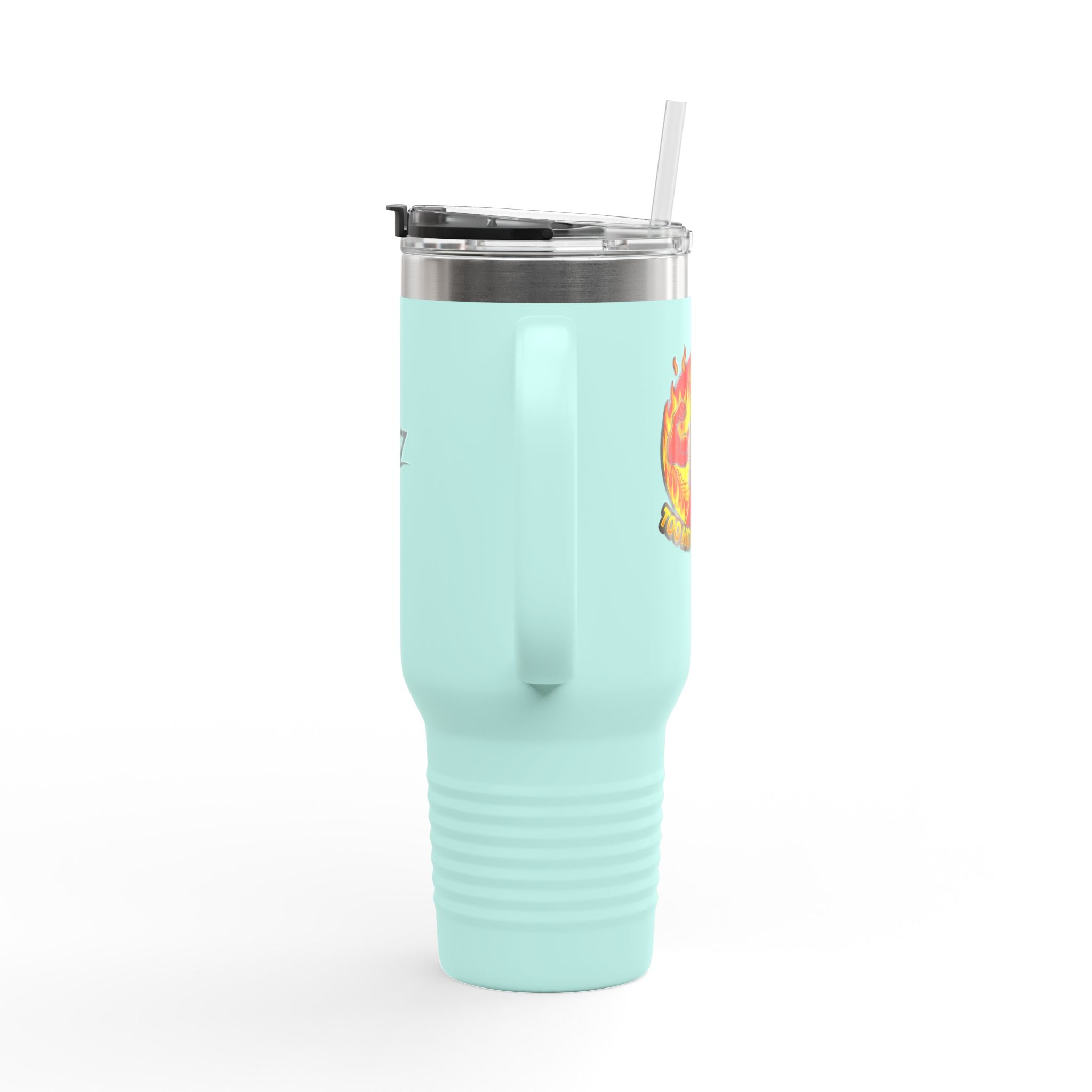40oz Insulated Travel Mug - "Too Hot To Handle"