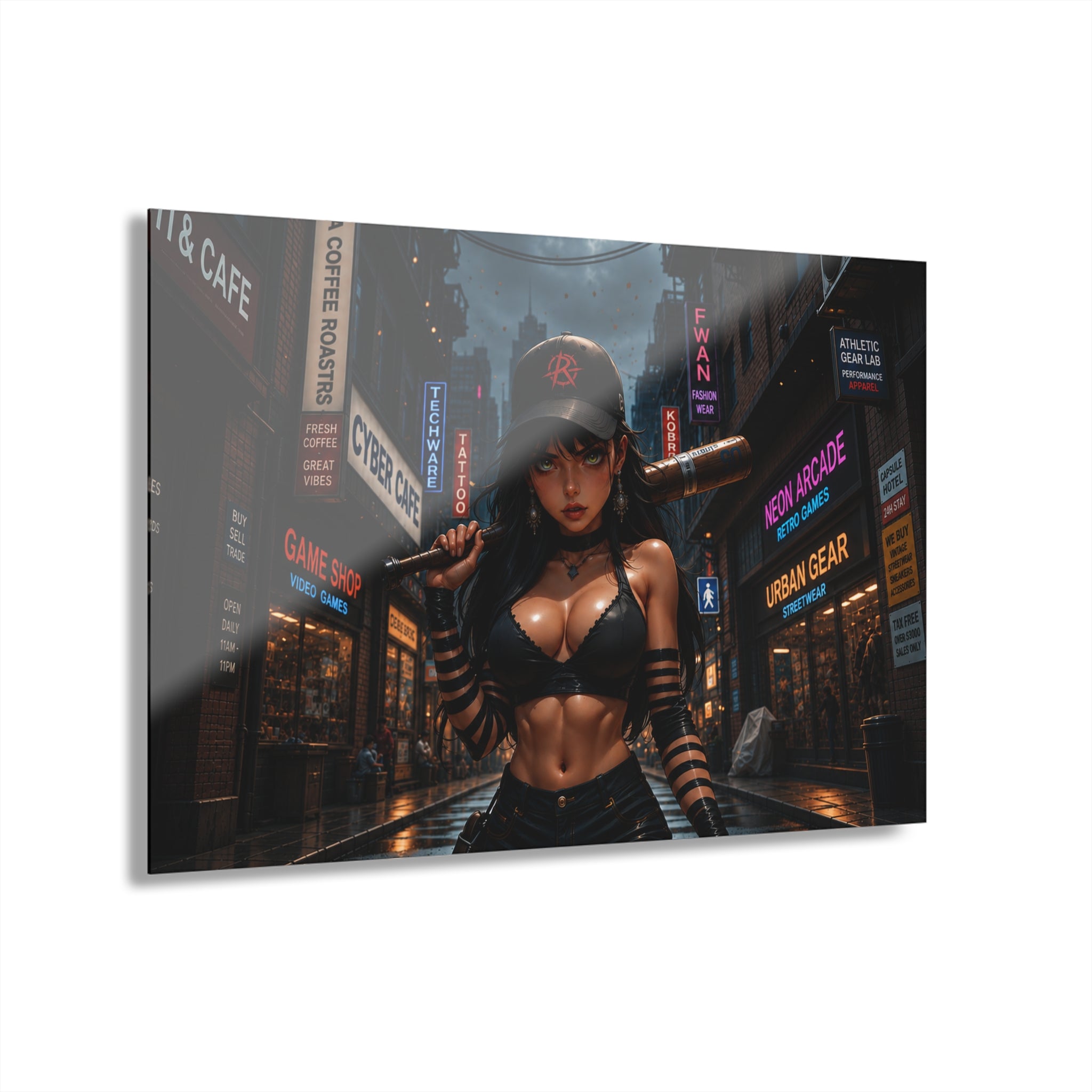 Ruby Maxim Acrylic Print #1 – Premium Cyberpunk Wall Art