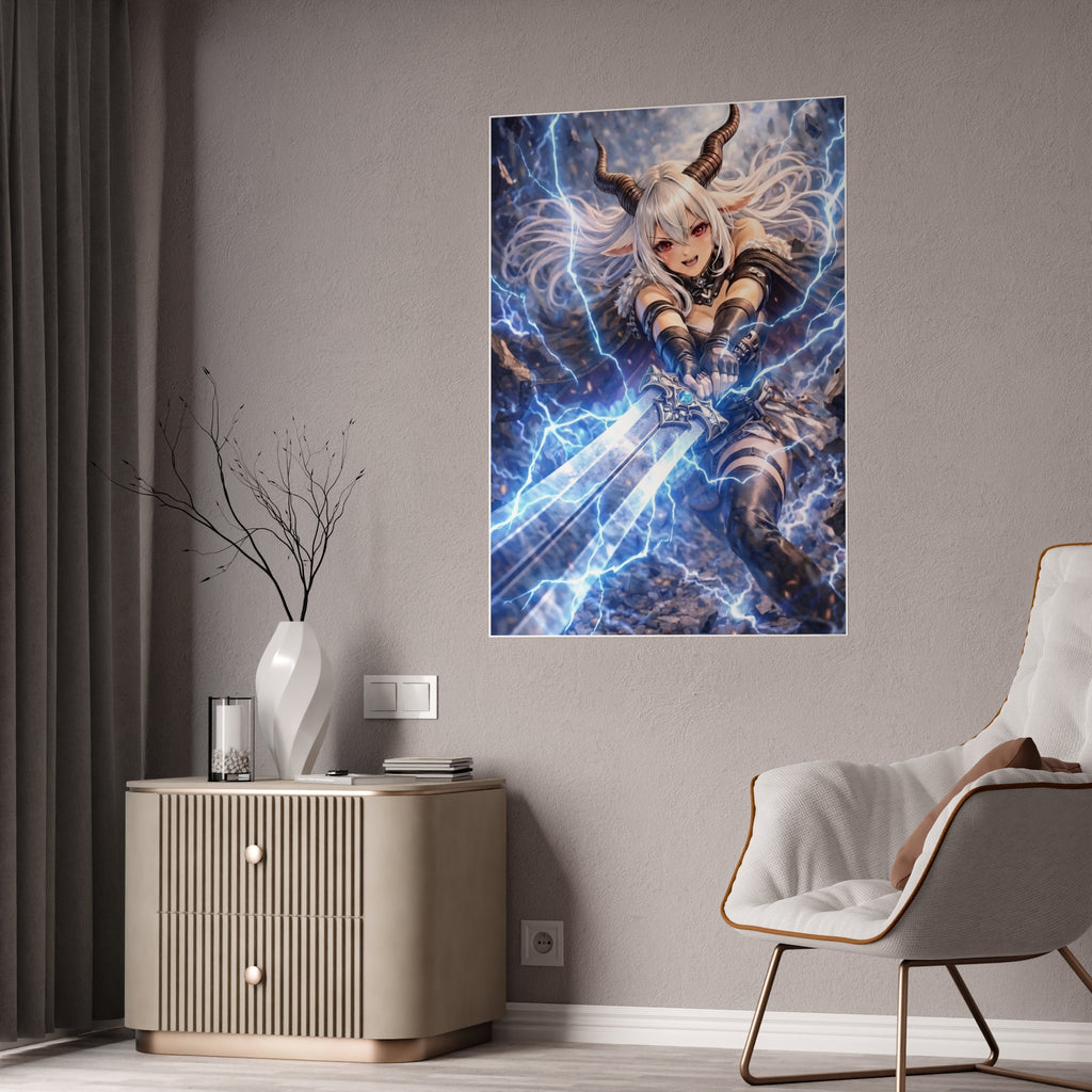 Nyxara Stormblade - Glossy Poster