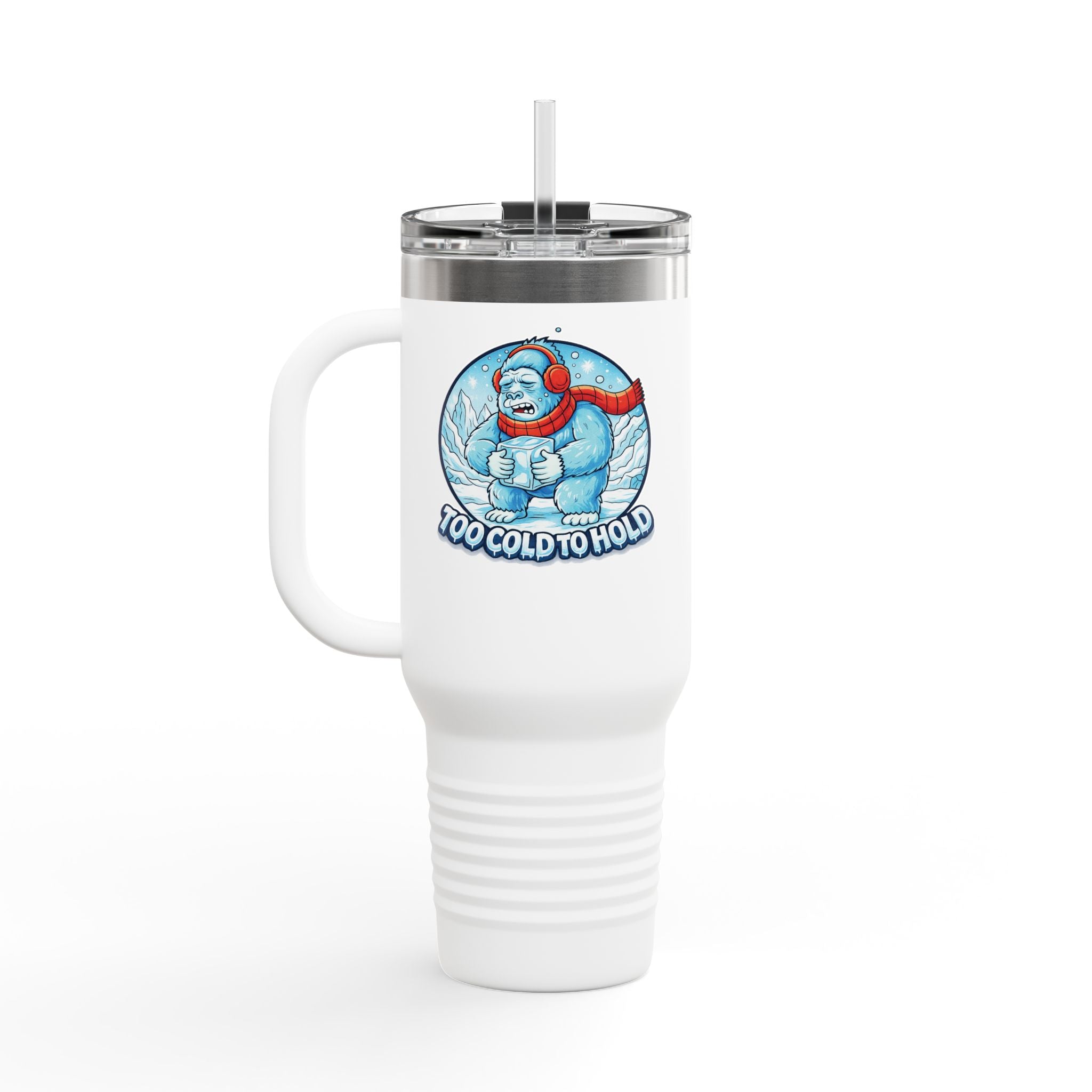 Vaso térmico de viaje de 40 oz - "Demasiado frío para sostener"