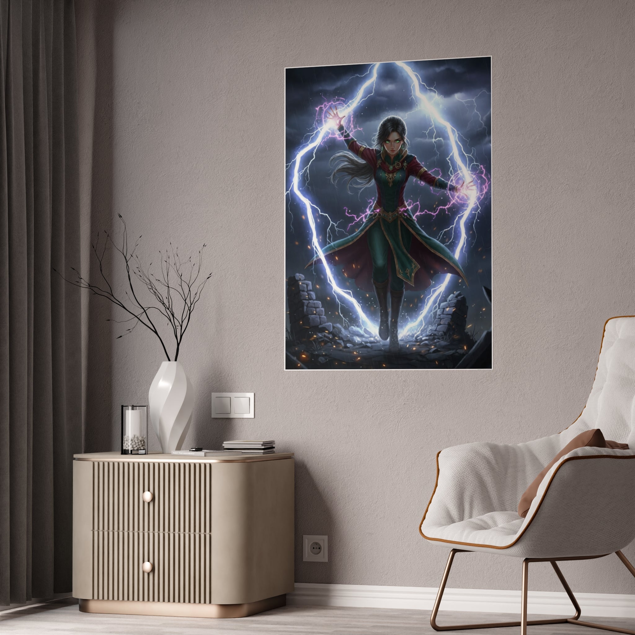 Arcane Sorceress - Glossy Poster