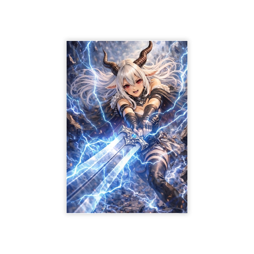 Nyxara Stormblade - Glossy Poster