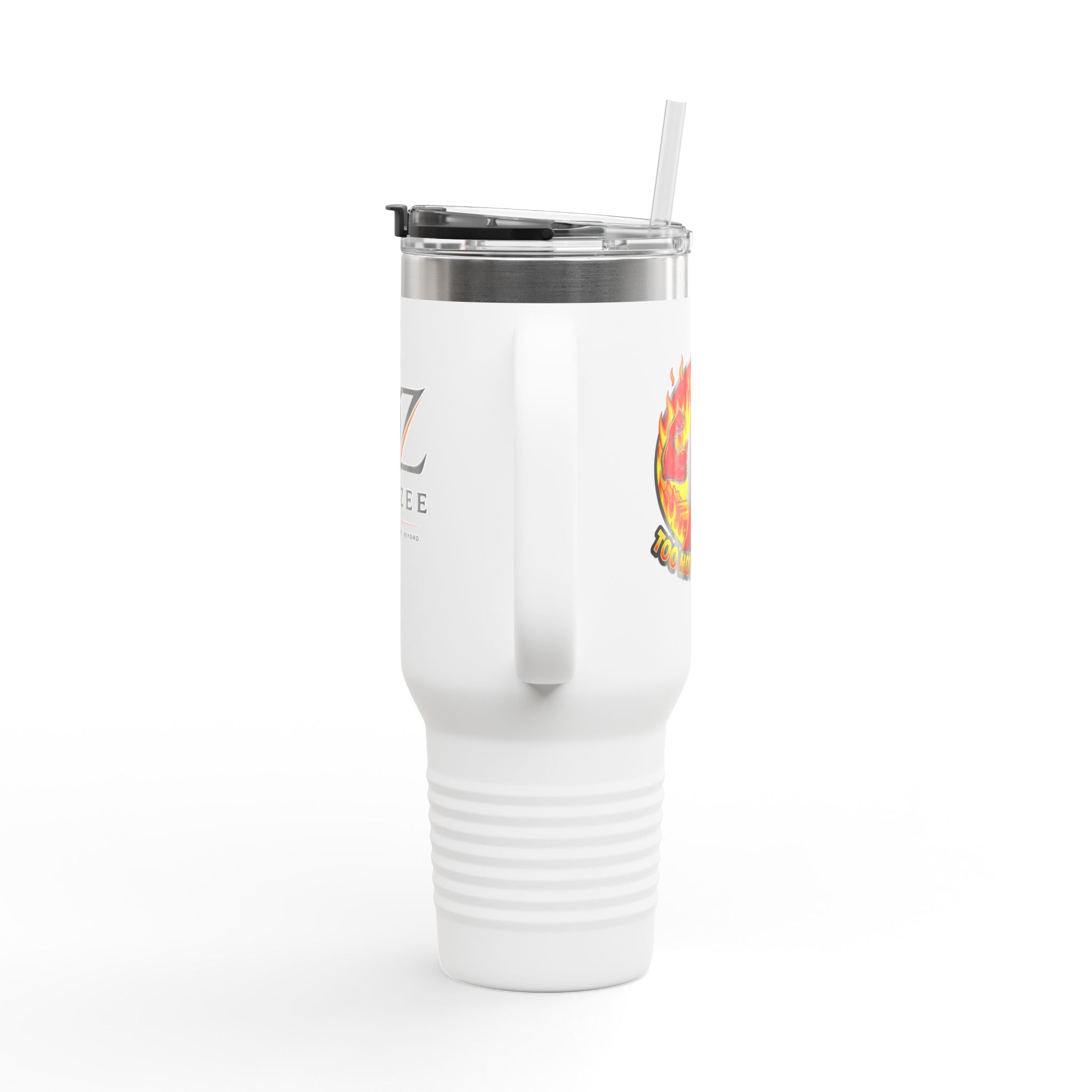 40oz Insulated Travel Mug - "Too Hot To Handle"