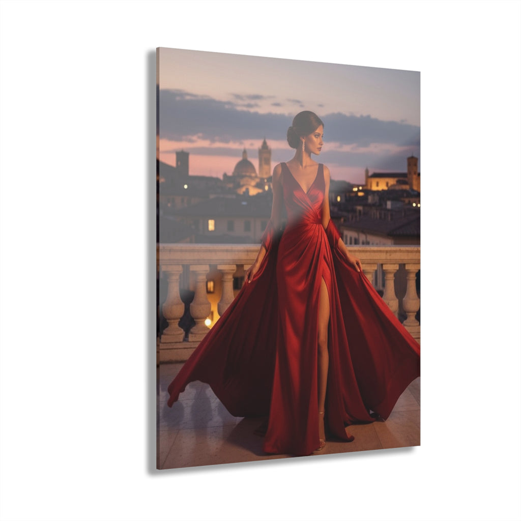 Scarlet Elegance #3 - Acrylic Print