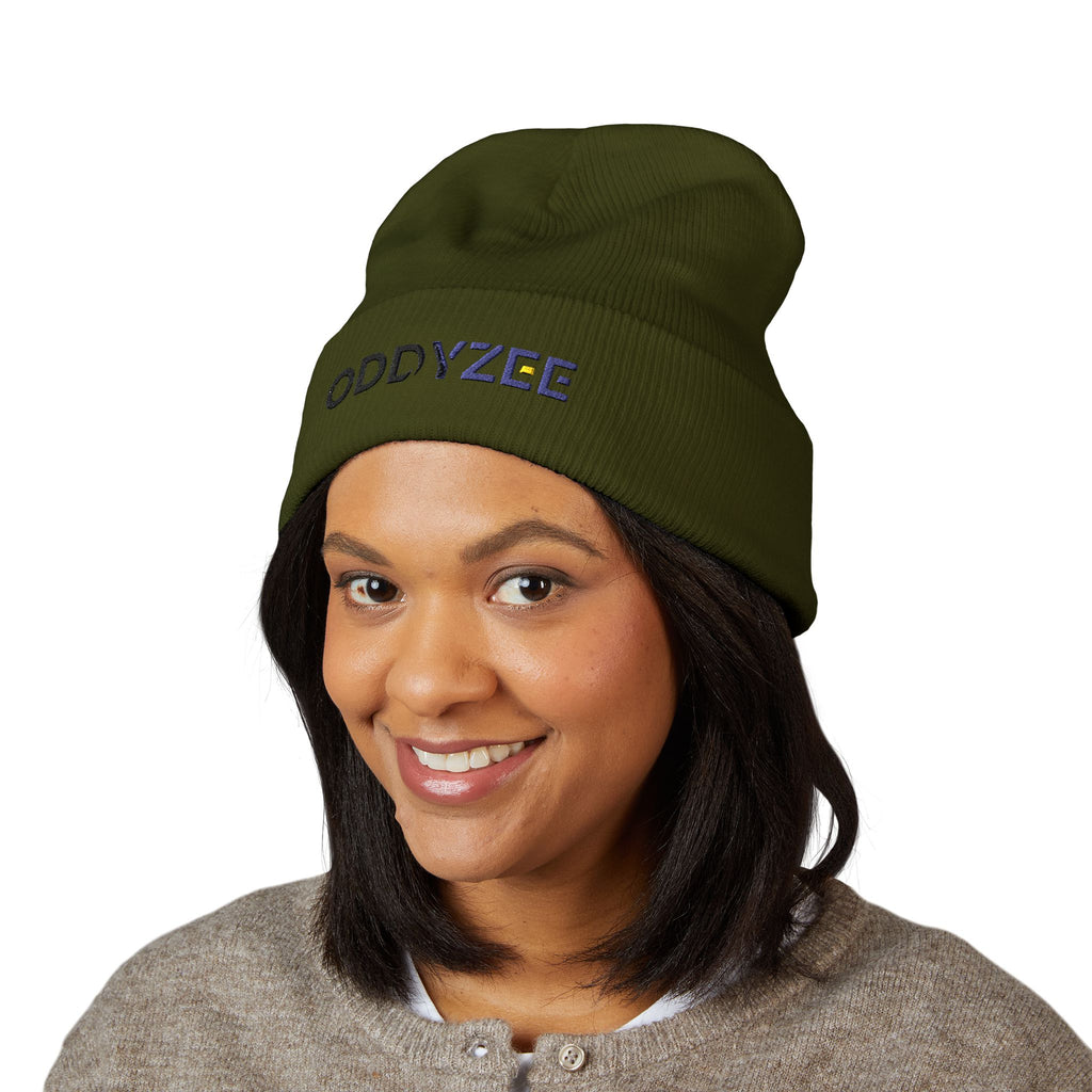 Oddyzee - Embroidered Cuffed Beanie