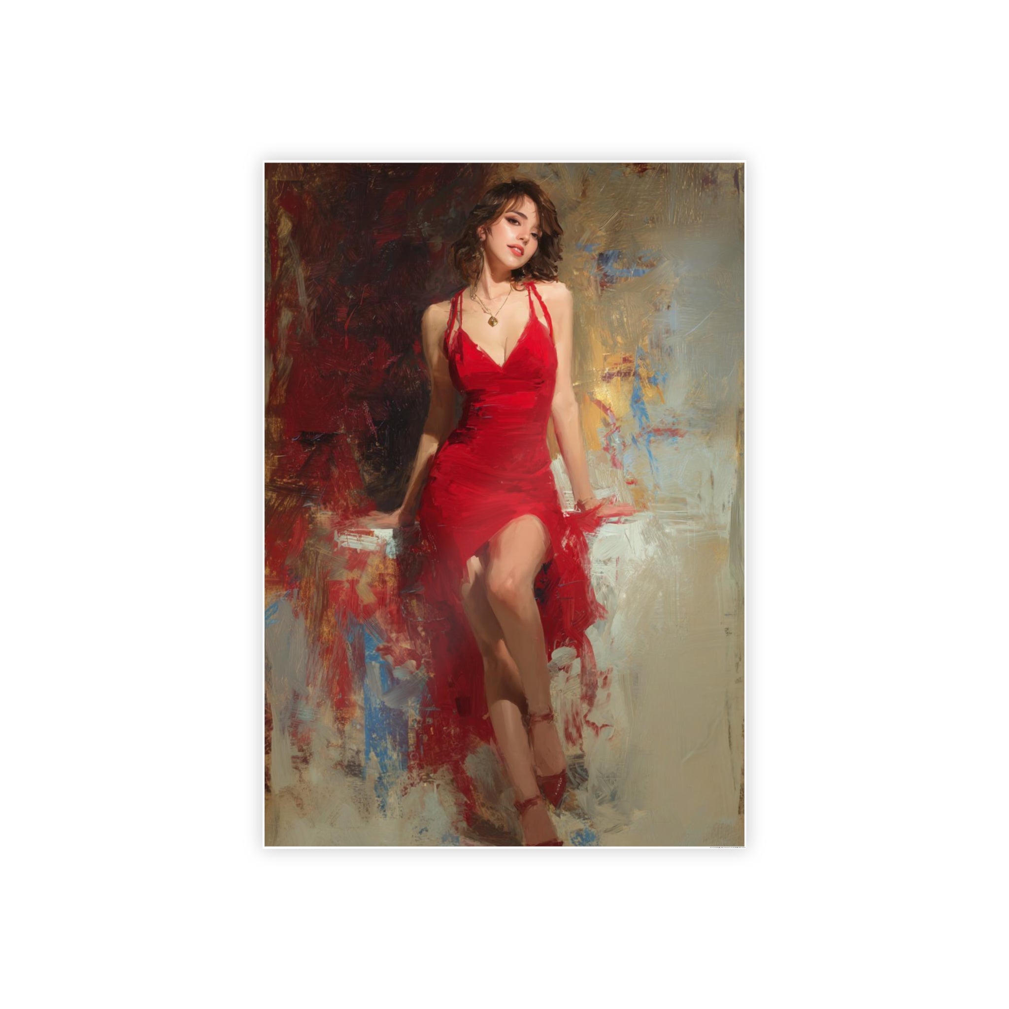 Scarlet Elegance v2 - Glossy Poster