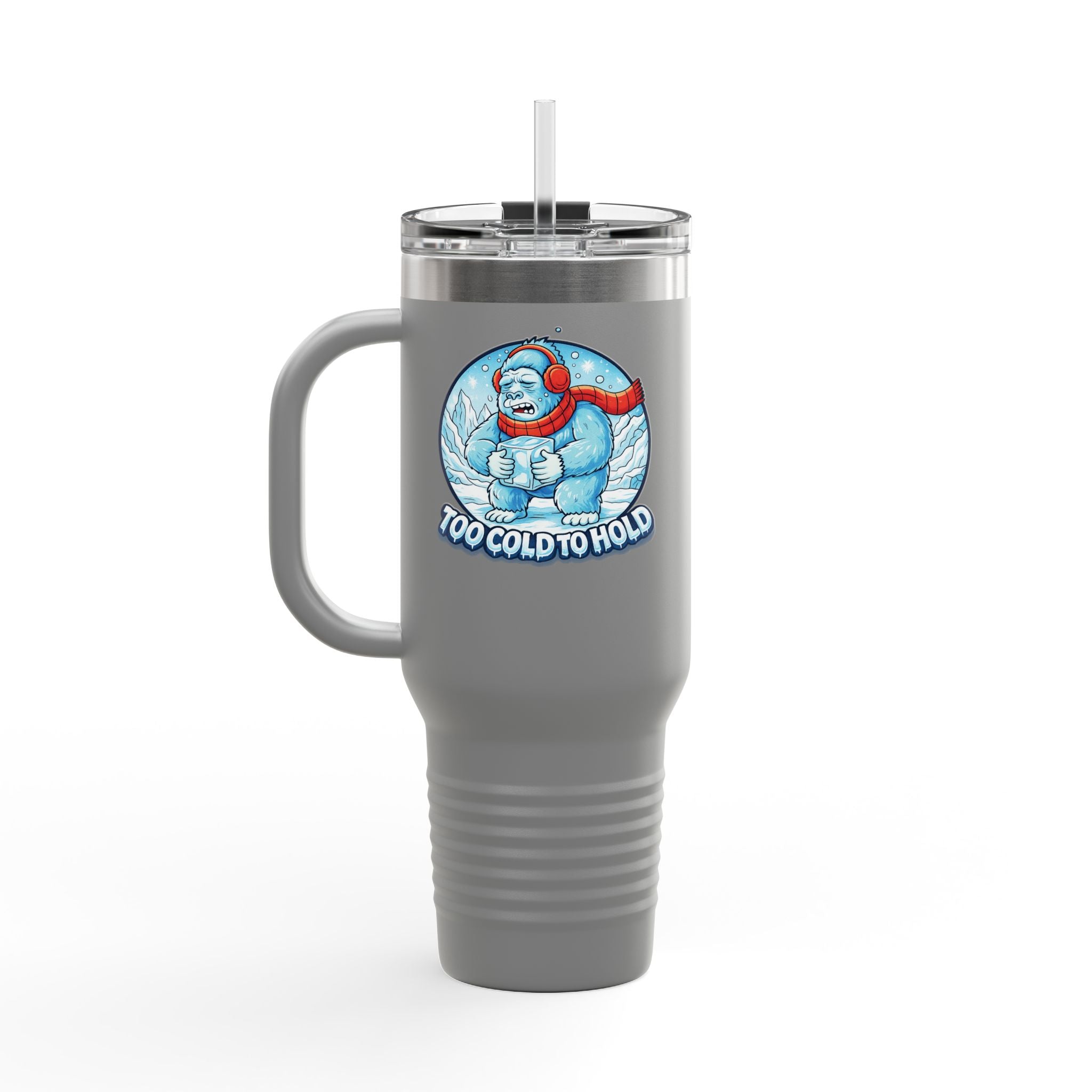 Vaso térmico de viaje de 40 oz - "Demasiado frío para sostener"